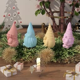New Faceless Dwarf Silicone Molds 3D Santa Claus Scented Candle Plaster Soap Resin Crafts Mold Home Decor 2024 Christmas Gift