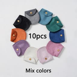 50/10/1pcs Soft Velvet Jewelry Packaging Bag Earring Necklace Storage Pouch Halloween Christmas Wedding Gift Organizer Candy Bag