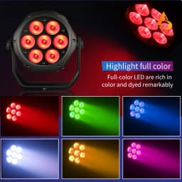 AICPOSE LED 7x12W RGBW /7x18W 6 in 1 Par Light DMX Effect Professional Stage DJ Christmas Public Color Light Outdoor Waterpro