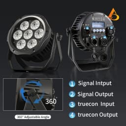AICPOSE LED 7x12W RGBW /7x18W 6 in 1 Par Light DMX Effect Professional Stage DJ Christmas Public Color Light Outdoor Waterpro