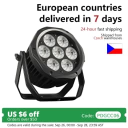 AICPOSE LED 7x12W RGBW /7x18W 6 in 1 Par Light DMX Effect Professional Stage DJ Christmas Public Color Light Outdoor Waterpro