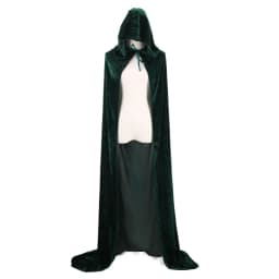 Christmas Pleuche Velvet Cloak Cape Hooded Medieval Costume Witch Wicca Vampire Halloween Christmas Cosplay Costume Cape