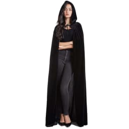 Christmas Pleuche Velvet Cloak Cape Hooded Medieval Costume Witch Wicca Vampire Halloween Christmas Cosplay Costume Cape