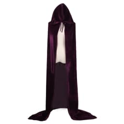Christmas Pleuche Velvet Cloak Cape Hooded Medieval Costume Witch Wicca Vampire Halloween Christmas Cosplay Costume Cape