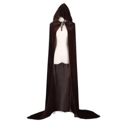 Christmas Pleuche Velvet Cloak Cape Hooded Medieval Costume Witch Wicca Vampire Halloween Christmas Cosplay Costume Cape