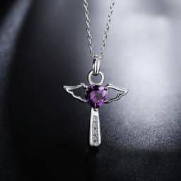 Fine 925 Sterling Silver angel noble crystal cross pendants Necklace For Women luxury party Wedding Jewelry Christmas gifts