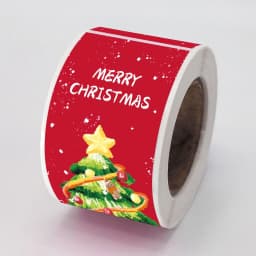 150pcs/roll, Christmas Gift Packaging Sticker Labels, Gift Box Decor Bag Packaging Label, Sealing Decals, Party Favo