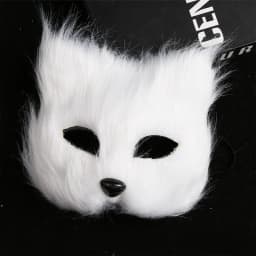 Fox Shape Face Mask Furry Cat Hair Animal Halloween Cosplay Carnival Party Mask Christmas Costume Props Female Imitation Toys