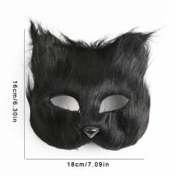 Fox Shape Face Mask Furry Cat Hair Animal Halloween Cosplay Carnival Party Mask Christmas Costume Props Female Imitation Toys