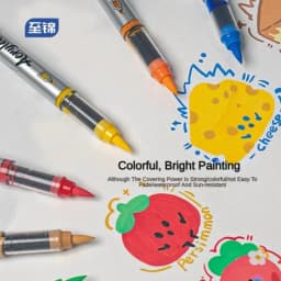 1 PC 84 Colors Acrylic Paint Pens Markers Brush Tip Paint Markers For Rock Painting Christmas School Art Supplies Stationery
