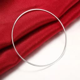Hot new 925 Sterling Silver fine Simple circle bangle for women charm bracelet Fashion Party Jewelry girl student Christmas gift