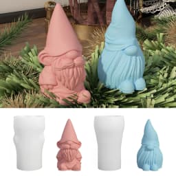 LZ024 3D Faceless Dwarf Candle Silicone Mold Little Man Santa Claus Aromatherapy Gypsum Resin Molds Christmas Decoration