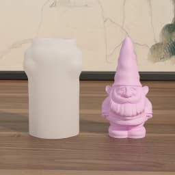 LZ024 3D Faceless Dwarf Candle Silicone Mold Little Man Santa Claus Aromatherapy Gypsum Resin Molds Christmas Decoration