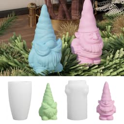 LZ024 3D Faceless Dwarf Candle Silicone Mold Little Man Santa Claus Aromatherapy Gypsum Resin Molds Christmas Decoration