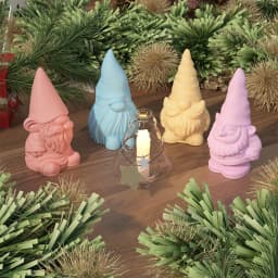LZ024 3D Faceless Dwarf Candle Silicone Mold Little Man Santa Claus Aromatherapy Gypsum Resin Molds Christmas Decoration
