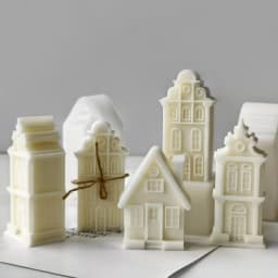 2026 Christmas House Silicone Candle Mold 3D Castle Villa Crafts Resin Gypsum Cement Mould Christmas Gift Festival Decoration