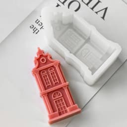 2026 Christmas House Silicone Candle Mold 3D Castle Villa Crafts Resin Gypsum Cement Mould Christmas Gift Festival Decoration