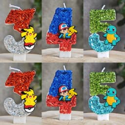 Cute Pokemon Monster Candle Kids Birthday Cake Decoration Cartoon Anime Figure Supplies Party Accessories Christmas Gifts