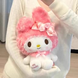 30CM Genuine Sanrio Rose Series Hello Kitty Melody Stuffed Toy Plush Toy Peluche Anime Doll Birthday Christmas Gift For Girl