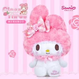 30CM Genuine Sanrio Rose Series Hello Kitty Melody Stuffed Toy Plush Toy Peluche Anime Doll Birthday Christmas Gift For Girl