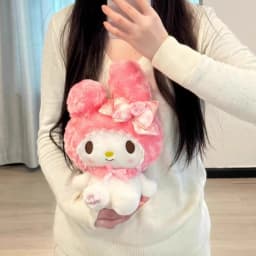 30CM Genuine Sanrio Rose Series Hello Kitty Melody Stuffed Toy Plush Toy Peluche Anime Doll Birthday Christmas Gift For Girl