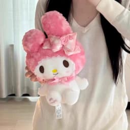 30CM Genuine Sanrio Rose Series Hello Kitty Melody Stuffed Toy Plush Toy Peluche Anime Doll Birthday Christmas Gift For Girl