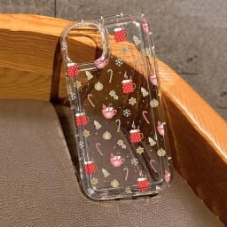 Winter Christmas Graphic Print Clear Case for iPhone 17 Air 16 15 14 13 12 11 Pro Max X XS XR SE2 7 8 Plus Shockproof Soft Cover