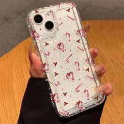 Winter Christmas Graphic Print Clear Case for iPhone 17 Air 16 15 14 13 12 11 Pro Max X XS XR SE2 7 8 Plus Shockproof Soft Cover