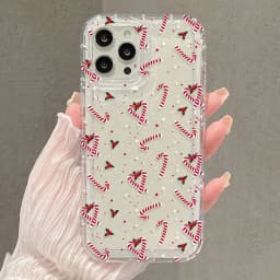 Winter Christmas Graphic Print Clear Case for iPhone 17 Air 16 15 14 13 12 11 Pro Max X XS XR SE2 7 8 Plus Shockproof Soft Cover