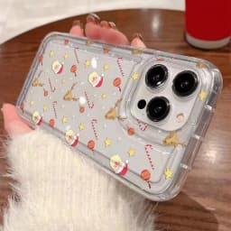Winter Christmas Graphic Print Clear Case for iPhone 17 Air 16 15 14 13 12 11 Pro Max X XS XR SE2 7 8 Plus Shockproof Soft Cover