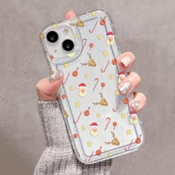 Winter Christmas Graphic Print Clear Case for iPhone 17 Air 16 15 14 13 12 11 Pro Max X XS XR SE2 7 8 Plus Shockproof Soft Cover