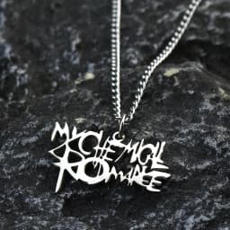 Rock Band My Chemical Romance Necklaces Cosplay MCR Stainless Steel Guitar Pick Pendant Necklace Cos Accessories Christmas Gifts