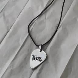 Rock Band My Chemical Romance Necklaces Cosplay MCR Stainless Steel Guitar Pick Pendant Necklace Cos Accessories Christmas Gifts