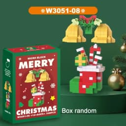Christmas Gifts Micro Building Block Series Santa Claus Reindeer Puzzle Assembling Bricks Table Decoration Toys Kids