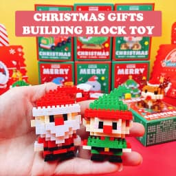 Christmas Gifts Micro Building Block Series Santa Claus Reindeer Puzzle Assembling Bricks Table Decoration Toys Kids