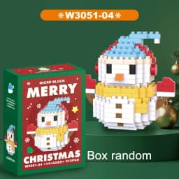Christmas Gifts Micro Building Block Series Santa Claus Reindeer Puzzle Assembling Bricks Table Decoration Toys Kids