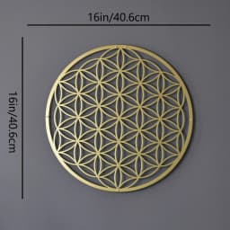1PC Flower of Life & Lotus Metal Wall Sculpture | Halloween & Christmas Gift, Bedroom/Living Room/Couch Above Decor