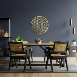 1PC Flower of Life & Lotus Metal Wall Sculpture | Halloween & Christmas Gift, Bedroom/Living Room/Couch Above Decor