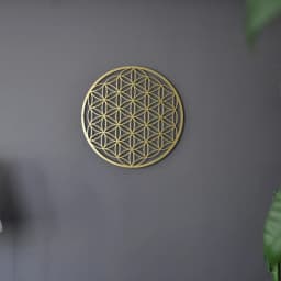 1PC Flower of Life & Lotus Metal Wall Sculpture | Halloween & Christmas Gift, Bedroom/Living Room/Couch Above Decor