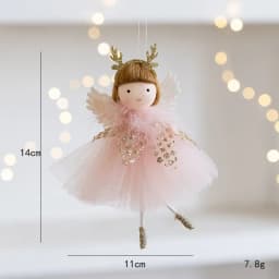 Christmas decoration Christmas tree mesh angel girl pendant children's cute gift adornos navidad 2024