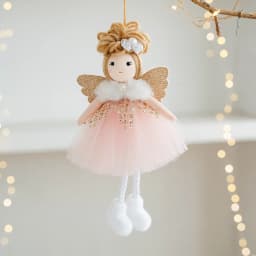 Christmas decoration Christmas tree mesh angel girl pendant children's cute gift adornos navidad 2024
