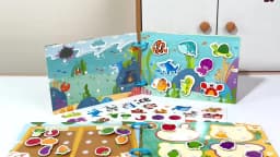 Dinosaur Fruit-Themed Busybook Quiet Book, with 5 Major Themes and Various Accessories, Designed for Children Aged 36 Months and Above, Covering Numbers, Letters, and Colors, with Clear and Easy-To-Understand English Instructions, Tailored to Children's Cognitive Development, Promoting Hand-Eye Coordination and Basic Skills, the Perfect Choice for Children's Day and Christmas Gifts