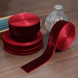 5-10yards/roll Velvet Ribbons Black Wine Red Color Single Face Flocking Webbing For DIY Christmas Crafts Wrapping Decoration