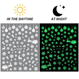 1sheet 3D White Snowflakes Nail Stickers for Christmas Winter Snow Flower Self-adhesive Nail Art Decals DIY Manicure Decorations