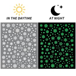 1sheet 3D White Snowflakes Nail Stickers for Christmas Winter Snow Flower Self-adhesive Nail Art Decals DIY Manicure Decorations