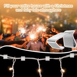 50/100Pcs Holiday Lights Roof Hooks Gutter Clips Christmas Lights Gutter Stainless Steel Hooks for Hanging Outdoor String Light