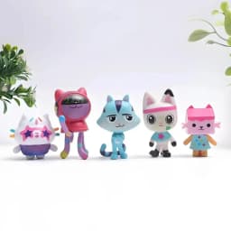 @@!13 Pcs/Set Gabby Dollhouse Anime Characters Car Smile Cat Hug Gaby Girl Doll Cartoon Children Gift Christmas Birthday Toy