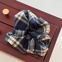Red Lace Check Large Scrunchie Women's Superior New Year's Christmas Vibe Korean Scrunchie Headwear Hair Accessories for Girls