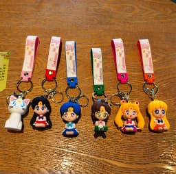 Anime Sailor Moon Keychain Cartoon Cute Cat Figures Keyring Mars Jupiter Mercury Backpack Car Key Chain Christmas Gifts