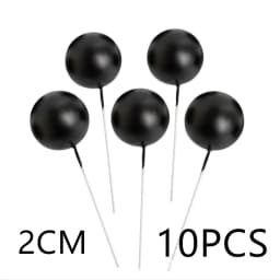 10 Pcs Colour Ball Happy Birthday Cake Topper 3CM Frosted Balls Kids Christmas Party Gift Cake Topper Wedding Dessert Decoration